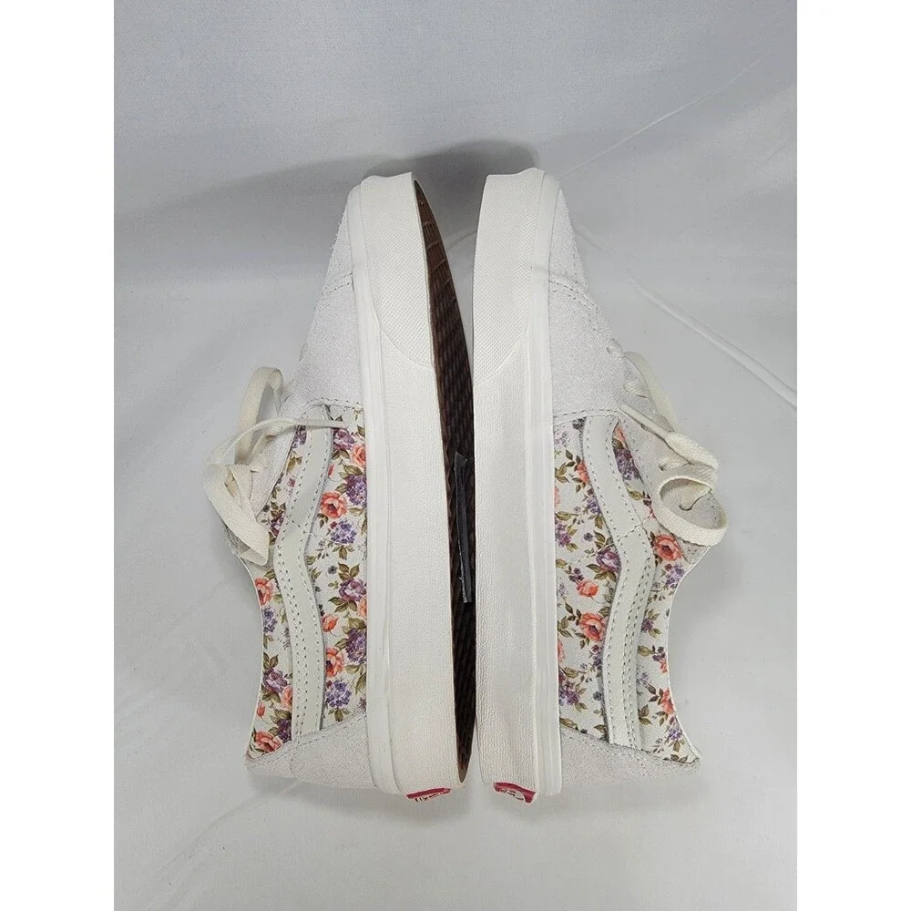 Vans Sk8-Low Vintage Floral White Classic Skate Shoe Sneaker Womens Size 7.5 NEW